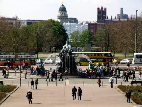 Neptune Fountain at Alexanderplatz,Germany,Berlin