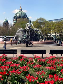 Neptune Fountain at Alexanderplatz,Germany,Berlin