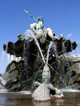 Neptune Fountain at Alexanderplatz,Germany,Berlin