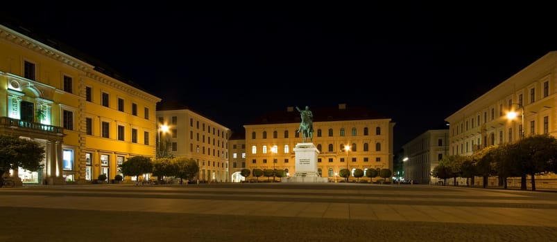 Munich's Wittelsbacherplatz at night