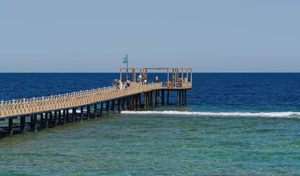 On the beach on the Red Sea in Egypt