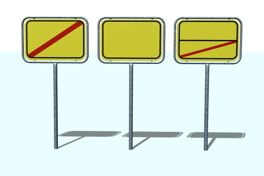 Place signs empty