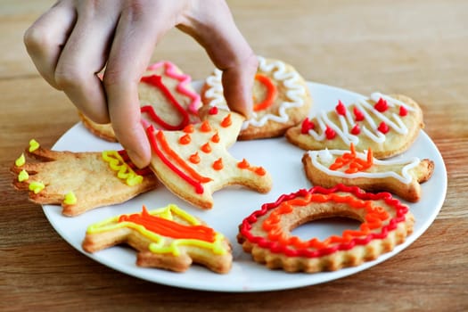 Plate of homemade cookies