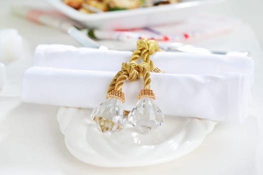 Luxury napkins with napkin ring