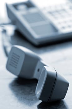 Desk telephone off hook