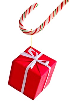 Candy cane and present