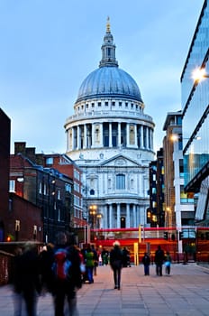 St. Pauls Cathedral London at dusk
