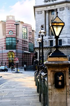 Bank station entrance in London