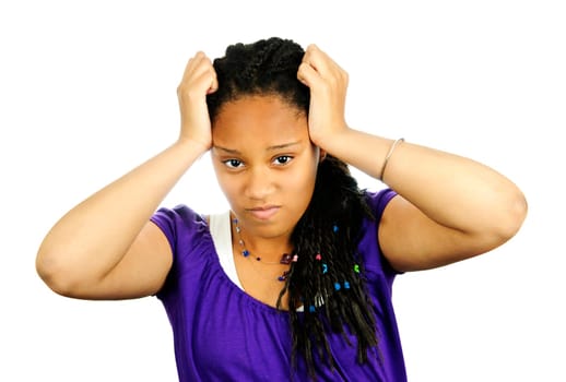 Teenage girl frustrated