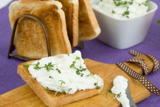 Cress on toast