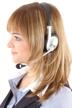 Call Center Agent Focused