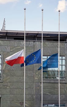 Flags at half-mast