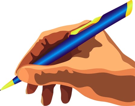 hand with pen