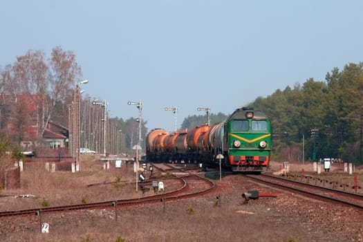 Freight diesel train