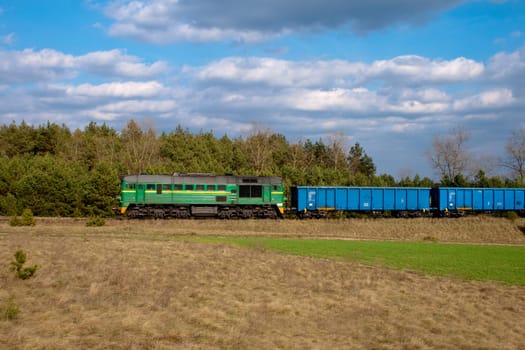 Freight diesel train
