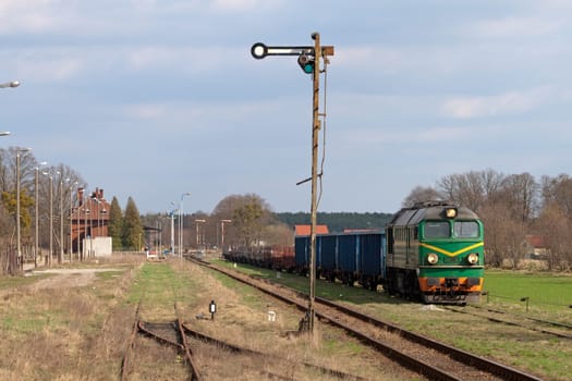 Freight diesel train