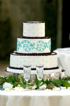 Unique Three Tiered Wedding Cake