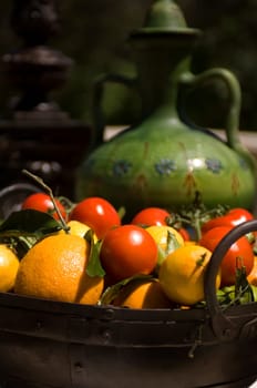 Platter of Tomatoes and Oranges
