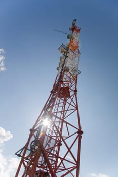 Mast red white