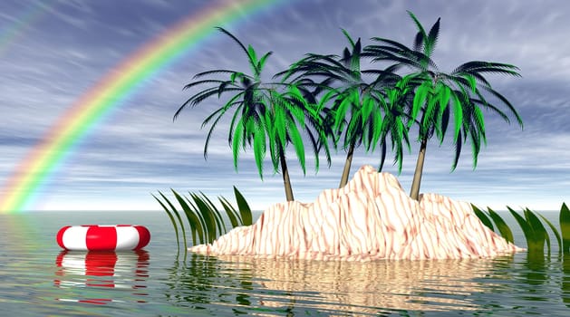 deserted island