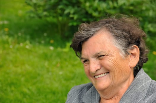 Senior woman smiling