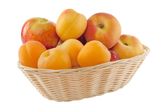 Pome fruit in a basket incl. pruning path