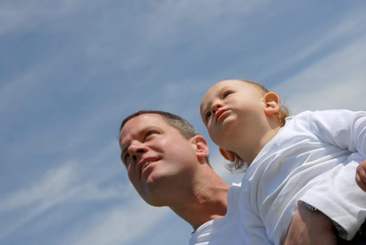 Proud Father -Holding Child-