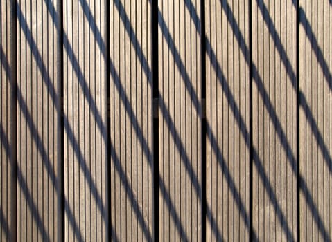 Patterned wooden floor with shade