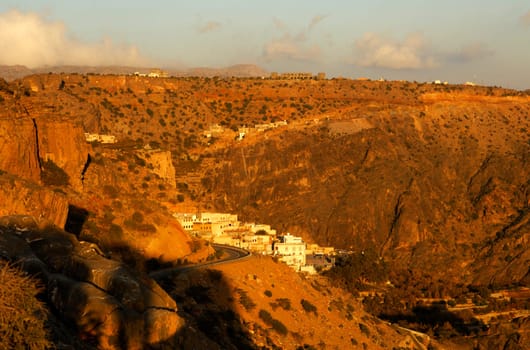 Mountain village Ash Shirayjah in Oman