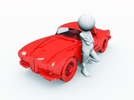 Figurine with car