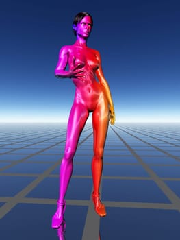 Woman in 3D