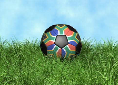 Football in the colours of South Africa