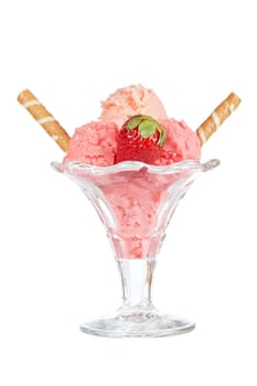 Delicious strawberry ice cream