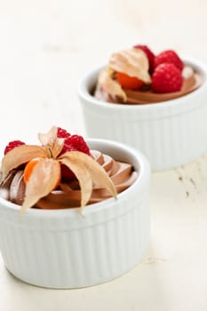Chocolate mousse dessert