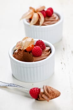 Chocolate mousse dessert