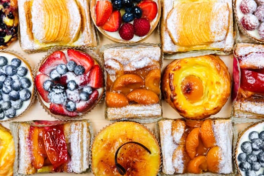 Assorted tarts and pastries