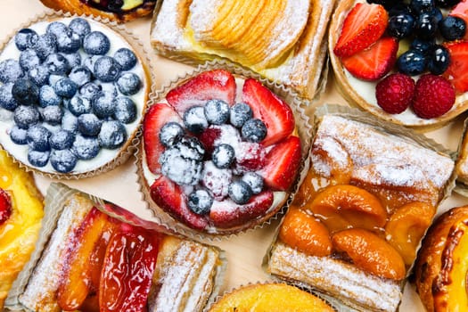 Assorted tarts and pastries