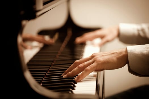 man playing piano