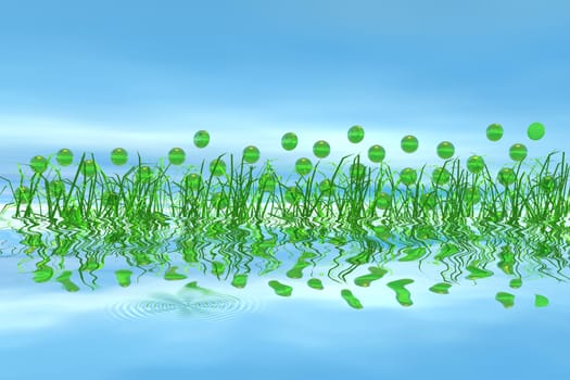 green bubbles