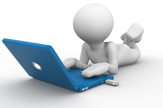 3D human that work with laptop