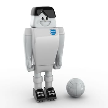 3D Soccer Player - Team  England