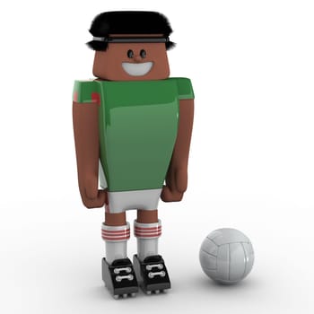 3D Soccer Player - Team Mexico