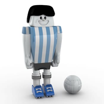 3D Soccer Player - Team Argentina
