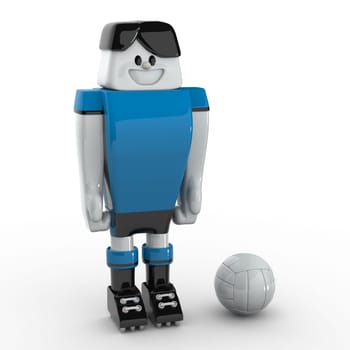 3D Soccer Player - Team Uruguay