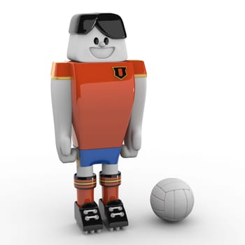 3D Soccer Player - Team  Spain