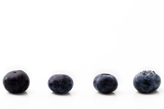 four blueberries