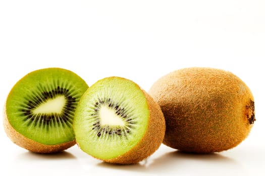 one kiwi and two halves