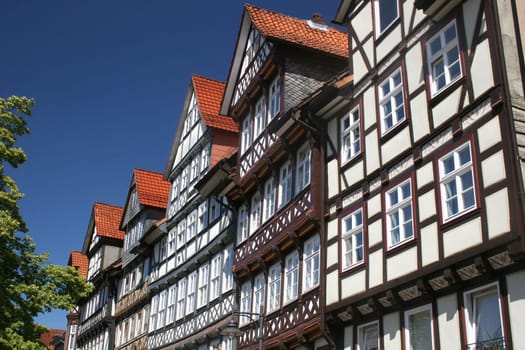 Half-timbered houses in Hann Münden's old town