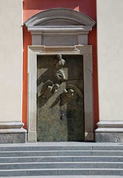 Portal of the Jesuit Church,Warsaw