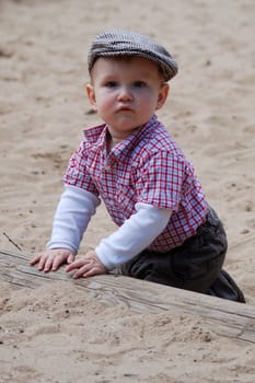 Boy in sandbox